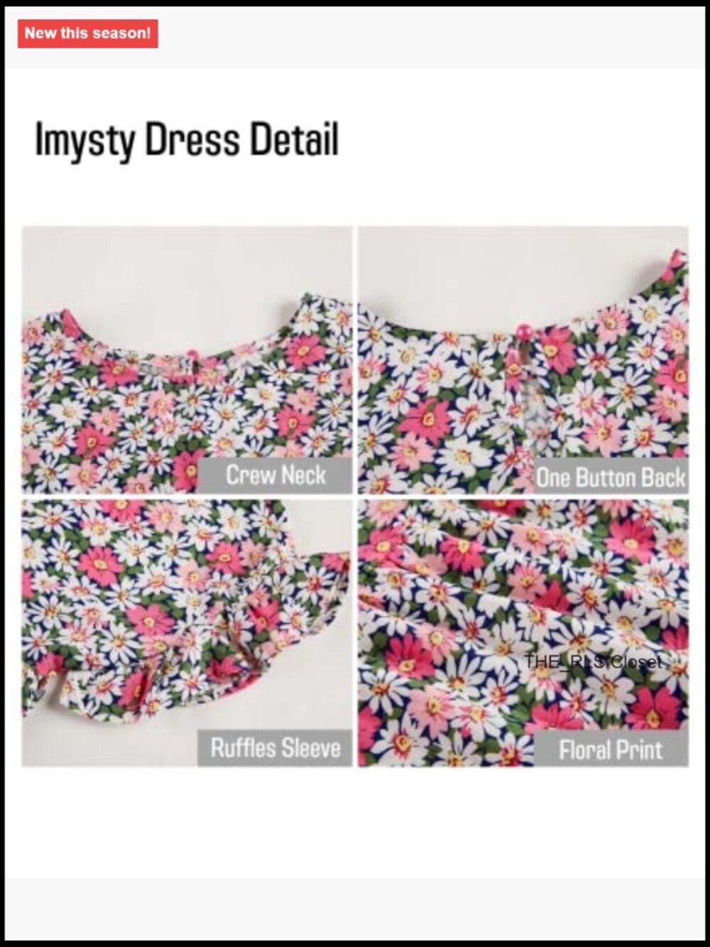 Boho Floral Ruffle Babydoll Mini Dress with Back Keyhole - Picture 3 of 6